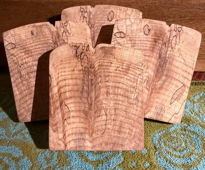 Natural Spalted Maple Wood Coaster / Blank set of 4 