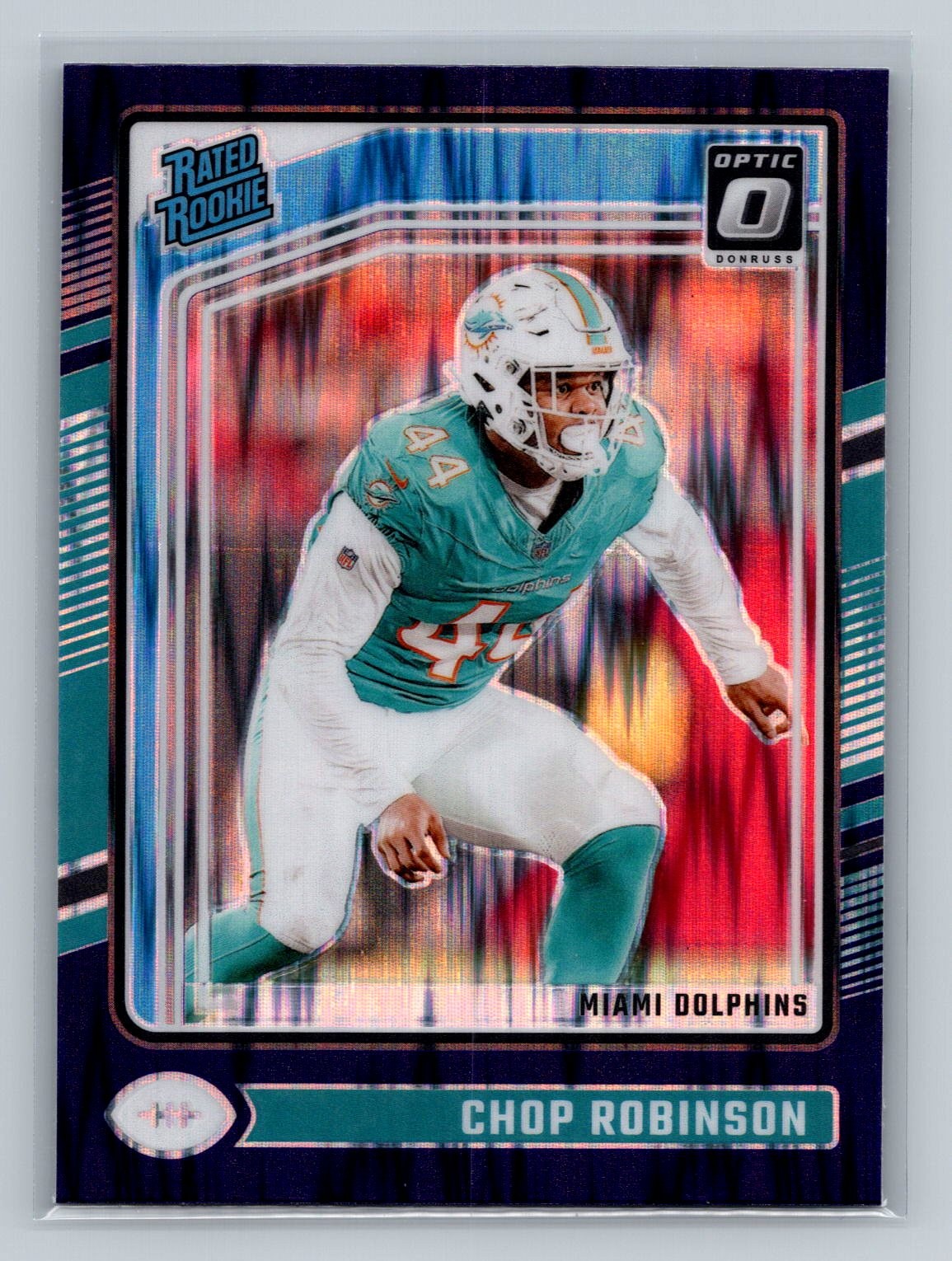 Chop Robinson 2024 Donruss Optic #219 Purple Shock Miami Dolphins