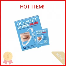 OCuSOFT Lid Scrub PLUS - Pre-Moistened Leave-On Eyelid Wipes for Moderate to Sev