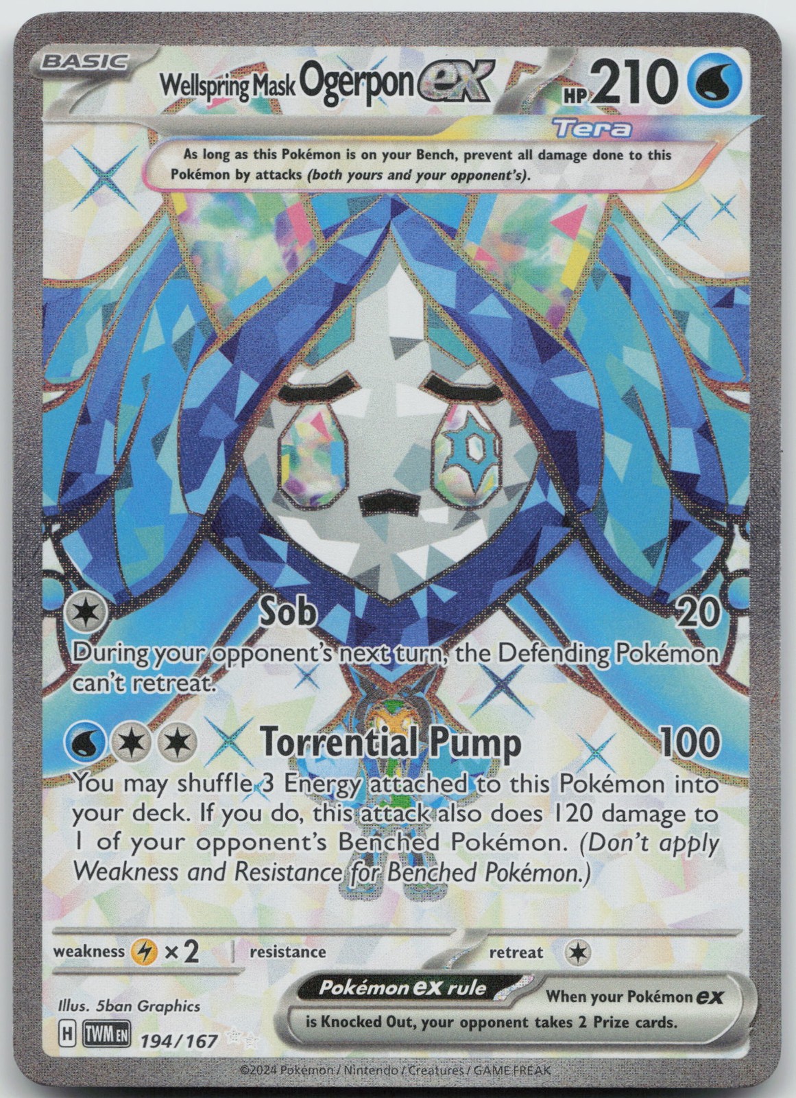 Wellspring Mask Ogerpon ex Ultra Rare SV06: Twilight Masquerade 194/167 NM