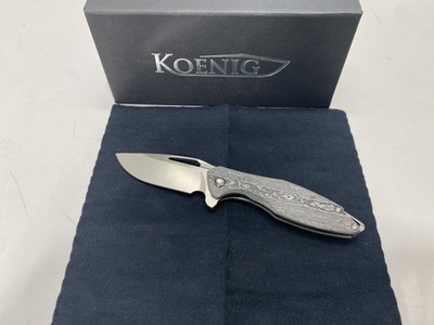 Mini Arius - Smooth White CarboTi Handle Brightwashed Polished Flats M390 Blade