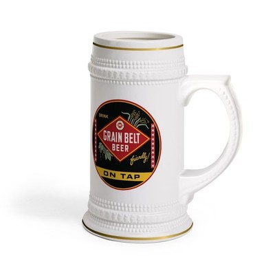 Drink Grain Belt Beer On Tap Minneapolis Brewing Co. MN Breweriana Ceramic Stein