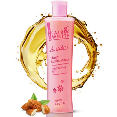 FAIR & WHITE So White Körperöl, 250ml / 8,45fl.oz - mit Vitamin E, Mandelöl