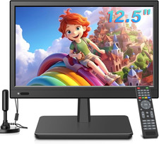 12.5Inch Small Portable Tv,Essential for Bedroom/Kitchen/Camping,Support HDMI...