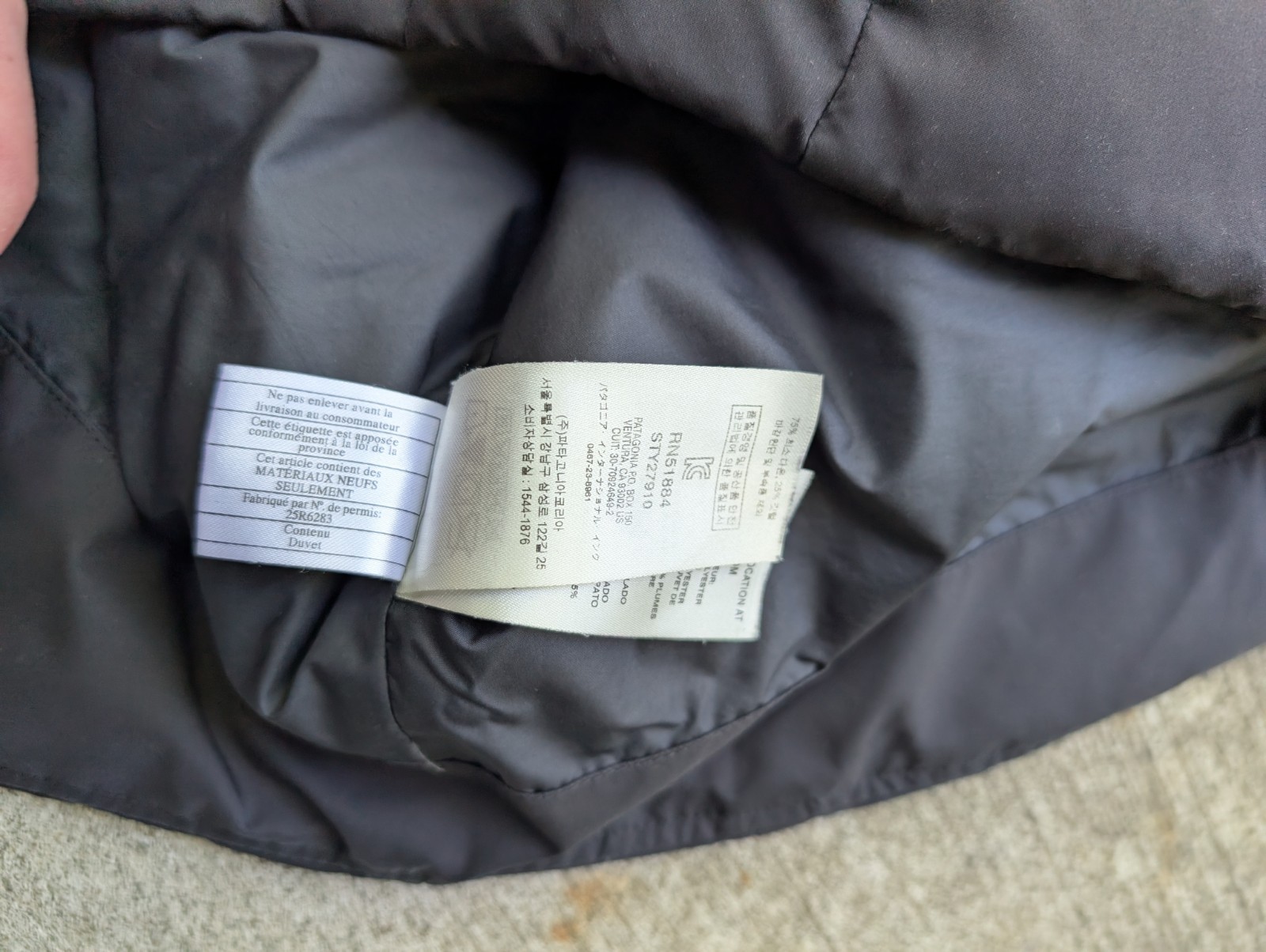 Patagonia Men's Jackson Glacier Parka Black 700-Down Insulated Hooded Jacket LG image 7