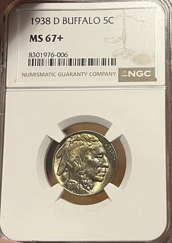 1938-D NGC MS67+ Buffalo Nickel