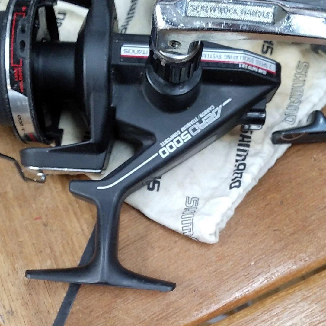 SHIMANO TITANOS AERO 5000 GT 6000 Lot of 2 Spinning Reel JP Handle