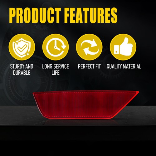 For 2013-2019 Escape Ford Left Rear Side Lamp Bumper Light Reflector Red Lens - Picture 10 of 11