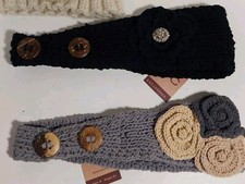 Pair Of Handmade Crochet Headband Earwarmer for Women Fall By C.C. New