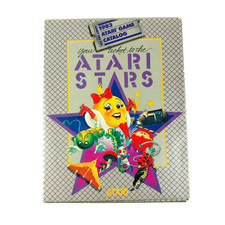Vintage 1983 ATARI Stars Fold-out Promo Poster Video Game Catalog 2600 5200