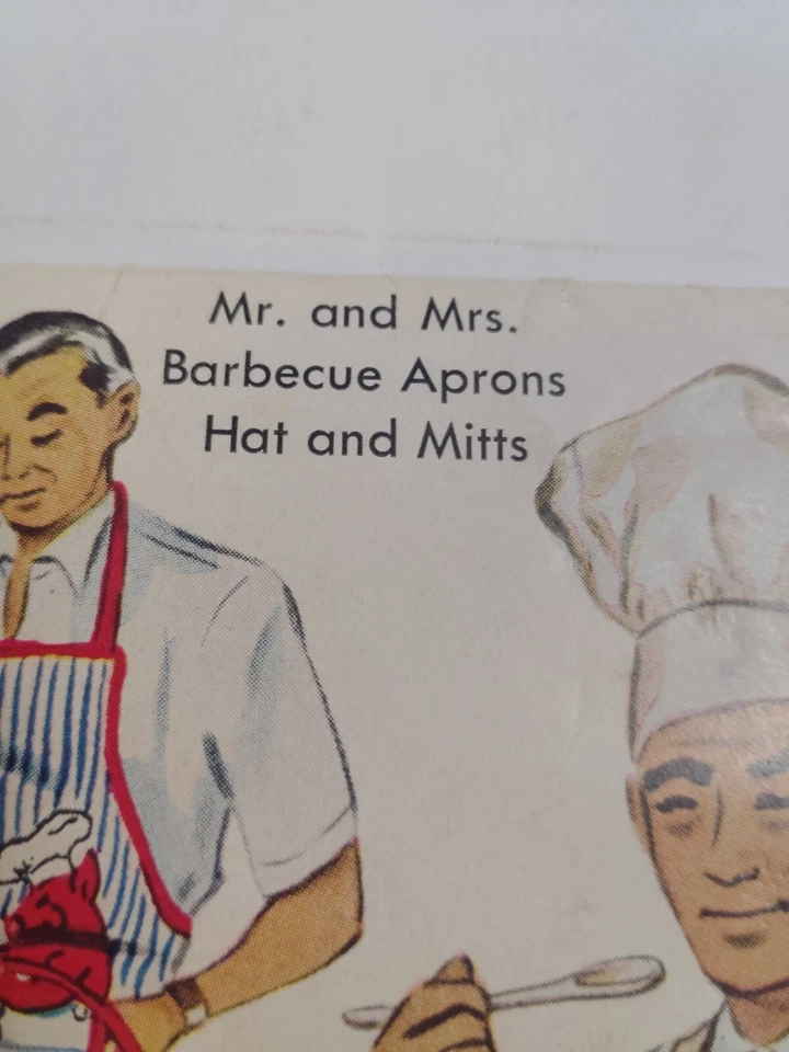 Apron Chef Hat Oven Mitt McCalls 1515 Sewing Pattern McCall's VTG 40 BBQ Dog Pig - Image 3 of 4