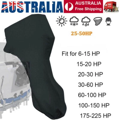 Outboard Motor Full Cover Waterproof Dustproof Boat & Engine Rain Protection AU - image 1 of 4