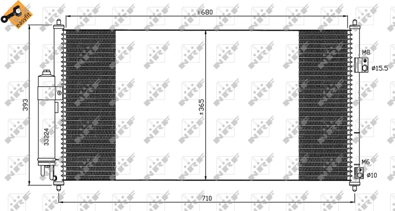 NRF 35550 Condenser, air conditioning for NISSAN