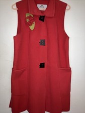 Janska Fleece Red Gilda Vest Coat Clothing That Comforts So Soft Size Small