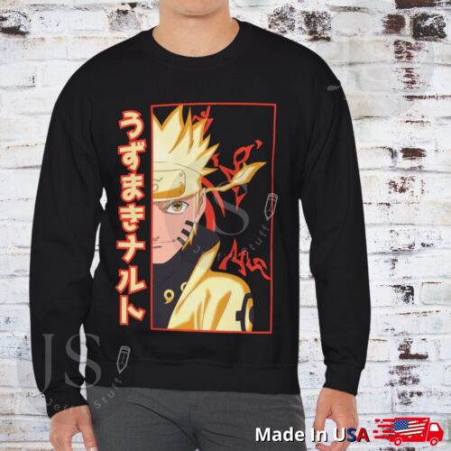 Sweat-shirt Naruto Uzumaki Naruto Shippuden Tee Années 90 Anime Vêtements Manga Japonais - Photo 1 sur 11