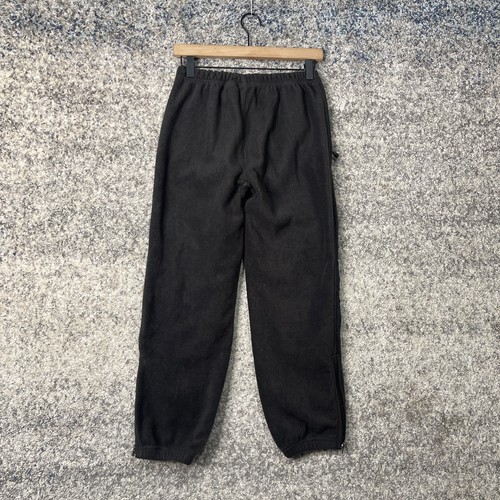 Vtg 90s The North Face Denali Fleece Pants Black Gray Nylon Knee Pads Child L - Picture 3 of 10