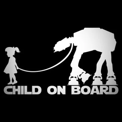 Banksy Child On Board Sticker Decal, Safety Warning Sign, Baby Kids Star Wars