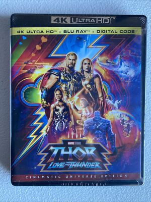 Thor: Love and Thunder 4k Ultra HD + Blu-Ray + Digital Code New Sealed Marvel