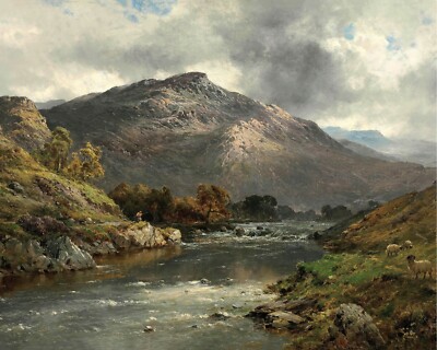 Scottish Highlands Landscape Painting Giclee Print on Fine Art Paper