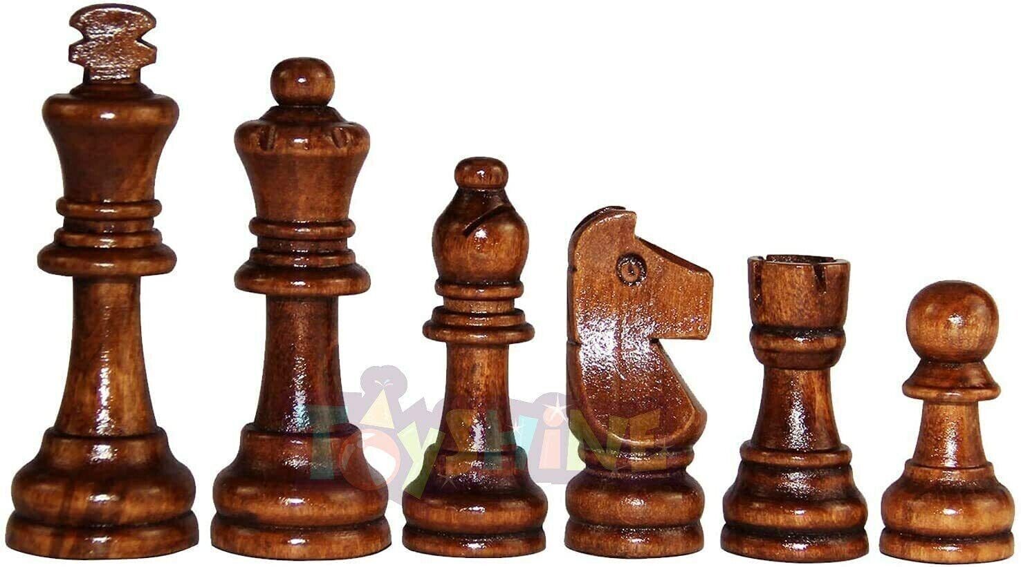 Combo of The Traditional Indian Hand Carving Chess Pieces in Sheesham & Box  Wood - 5.1 King with Chess Board