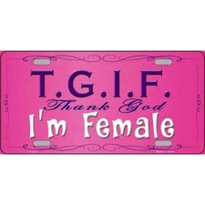 MINI Size 4"x2.2" License Plate Metal Sign for Home TGIF