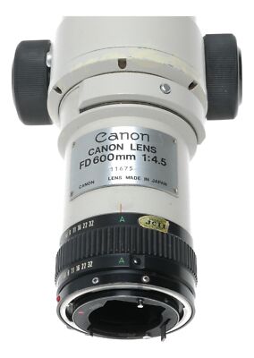 Canon FD 600mm 1:4.5 lens Prime vintage SLR 4.5/600 cased Canon FD 600mm 1:4.5 lens Prime vintage SLR 4.5/600 cased