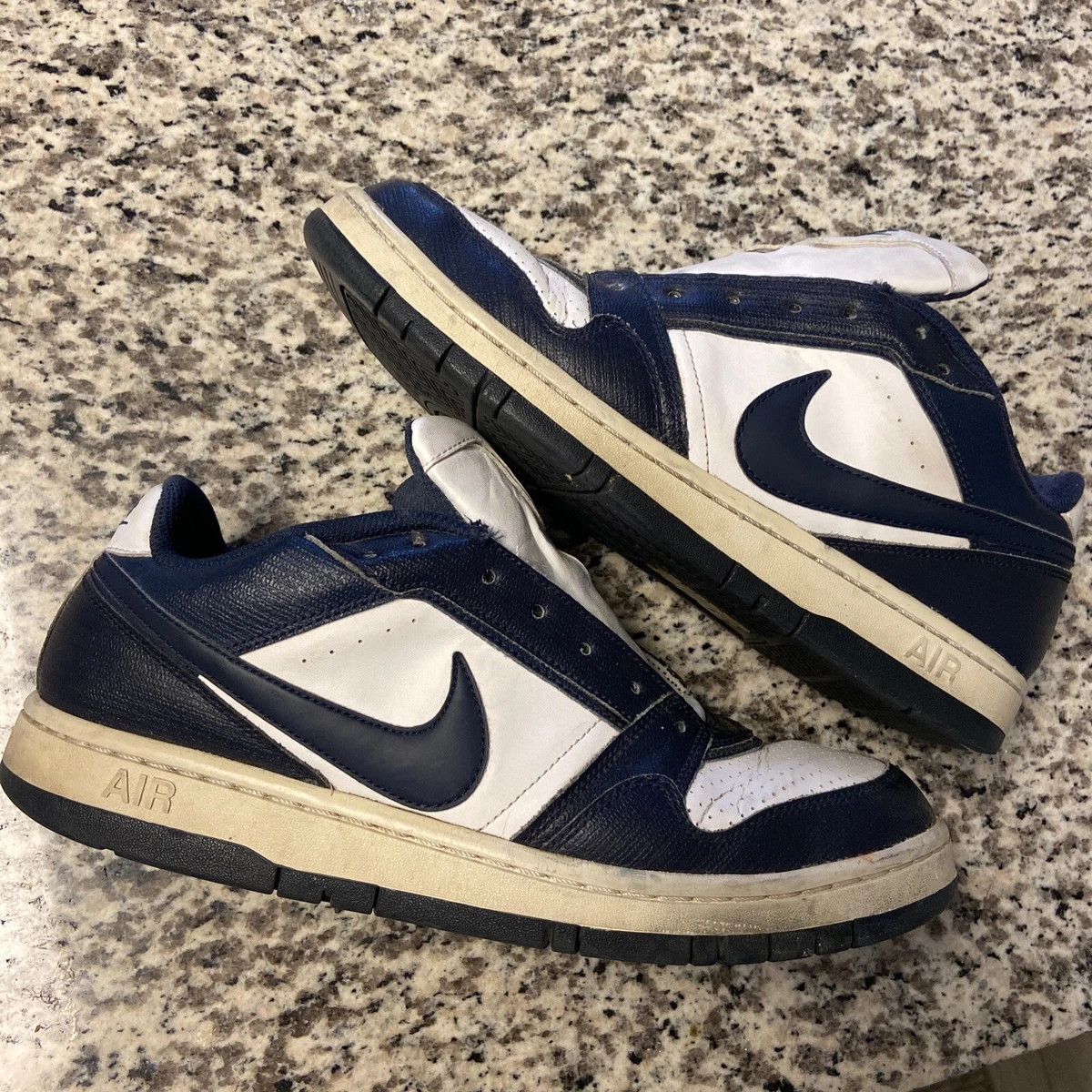 Nike Air Prestige 3 White Midnight Navy dunks mens see soles |