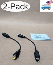 2-pack: 7" 4pin Male S-Video-Out to RCA Female Composite-Out Video Adapter Cable