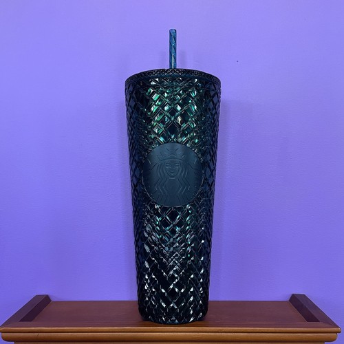 Starbucks 2021 Holiday Christmas Jeweled Cold Tumbler Green Venti 24oz