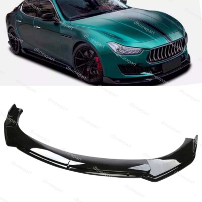 For Maserati Ghibli Front Bumper Lip Splitter Spoiler Body Kit Glossy Black DP