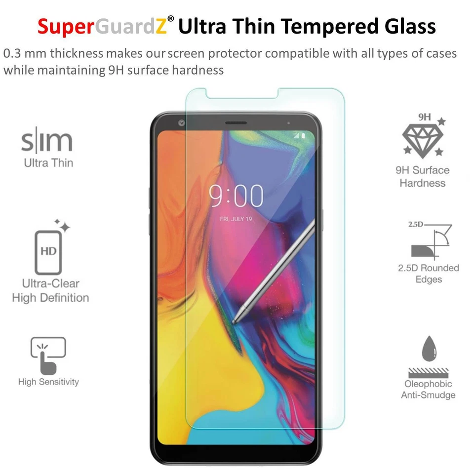 Tempered Glass Screen Protector Guard Shield For LG Stylo 5 / Stylo 5+ Plus - Image 3 of 4