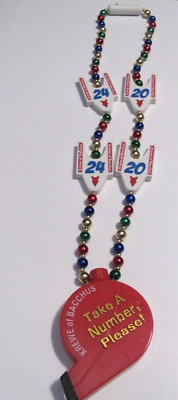 2024 KREWE OF BACCHUS ''TAKE A NUMBER, PLEASE!'' LIGHT-UP MARDI GRAS BEAD