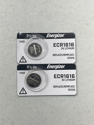 2 PK CR1616 1616 ENERGIZER 3V Lithium Battery FACTORY FRESH FREE SHIPPING 4/2034