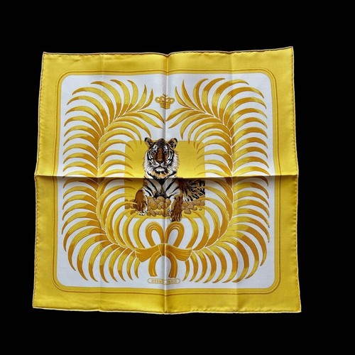 Hermes Authentic Silk Scarf Tigre Royal Petit Carre 45 From Japan
