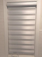 Cordless Window Shade Blind Zebra Dual layer 50% light - blackout 27x72 