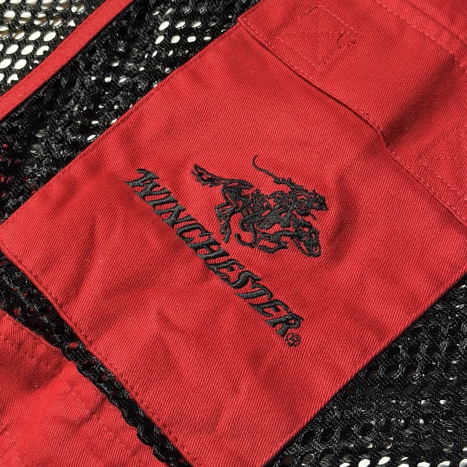 Chaleco WINCHESTER Para Hombres XL 46-48 Trampa Skeet Tiro Caza Malla Rojo y Negro Foto 2 de 4