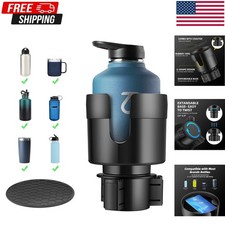 Car Cup Holder Expander, Cup Holder Extender for Car with Adjustable Base, Fits