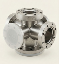 Conflat 6-Way Cross Manifold 6-Port UHV Hub: CF 4.50, CF 3.38, CF 2.75*