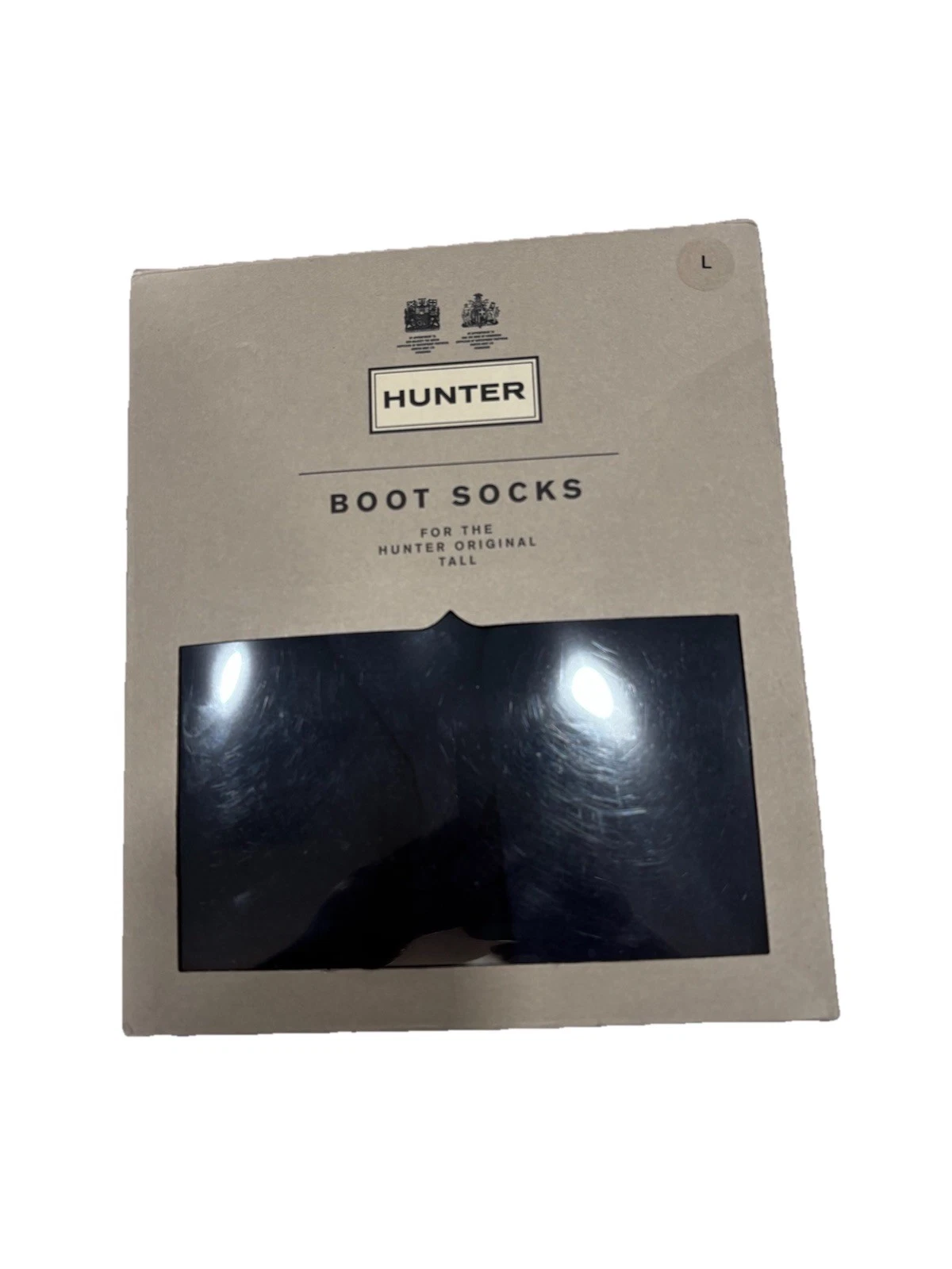 Hunter Original Fleece Tall Boot Socks Navy Blue Size Large