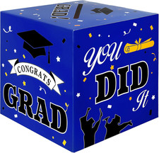 Graduation Card Box Graduation Decorations 2026 -Blue Graduations Card Holder, F