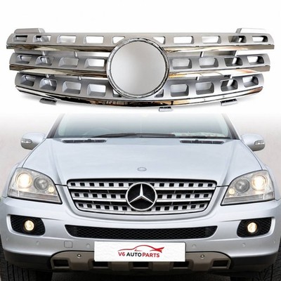 For Mercedes M-Class W164 ML280 Front Bumper Chrome Grille ML500 320 350 2005-08