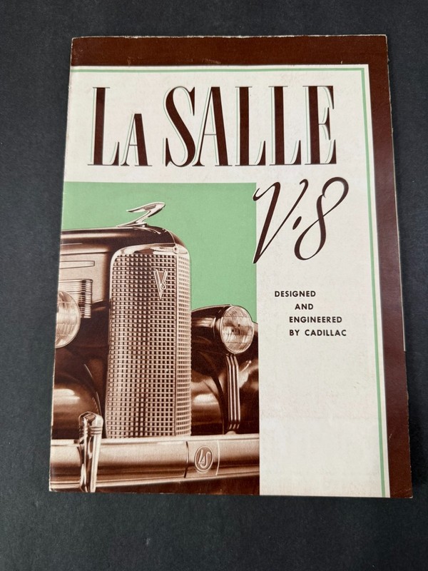 1938 Cadillac La Salle V-8 Car Foldout Brochure