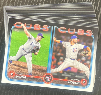 16 Card Lot 2024 Topps Update Chicago Cubs ROOKIE Combos Hodge/Wong US106