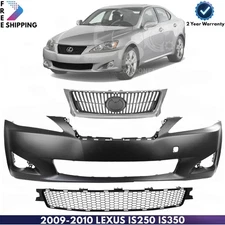 Front Bumper Cover Fascia & Grille Assembly Kit For 2009-2010 LEXUS IS250 IS350