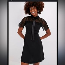 Twik Black Lace Mini Dress