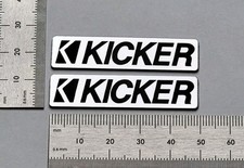 Kicker Speaker Badge Logo Emblem 2" Brushed Silver Premium Pair With Adhesive