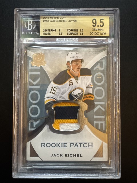 Jack Eichel 2015-16 The Cup Gold Rookie Patch RPA /99 BGS 9.5