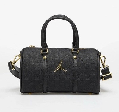 Nike Air Jordan Jumpman Monogram Mini Duffle Bag 3L Black Gold