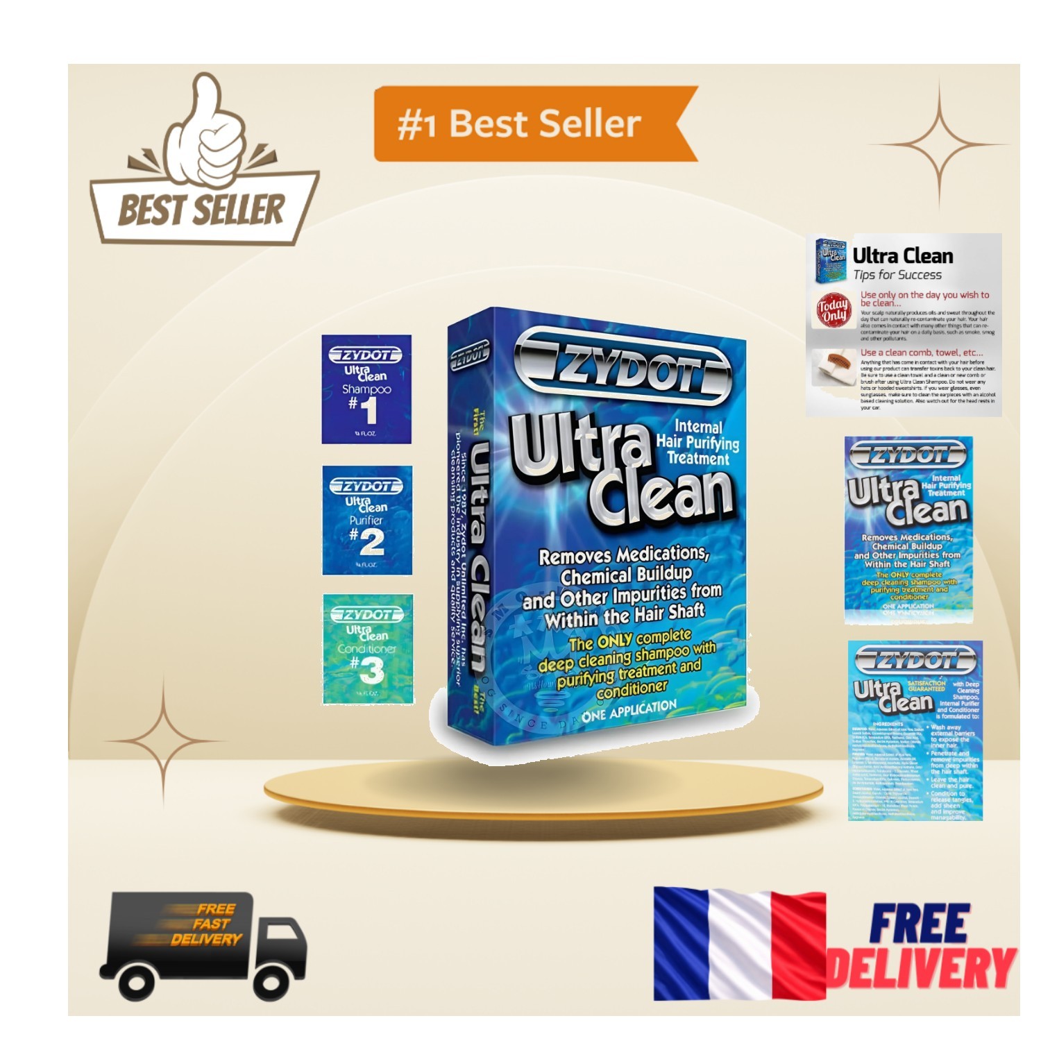 Zydot Ultra Clean la solution idéale avant un examen capillaire ou un soin thermique