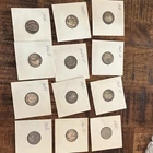 Lot of 12 Roosevelt Dimes 1946-1966 Circulated Various Mint Marks